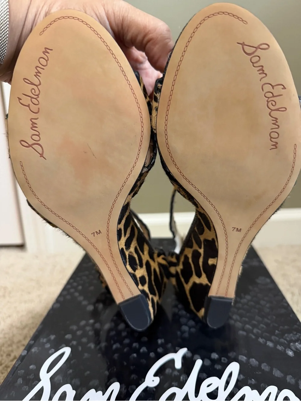 Sam Edelman Animal Print Ankle Strap Wedge Sandals - Leopard